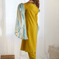 Silk Embroidery and Sequin Work Straight Kurta with Pant & Dupatta