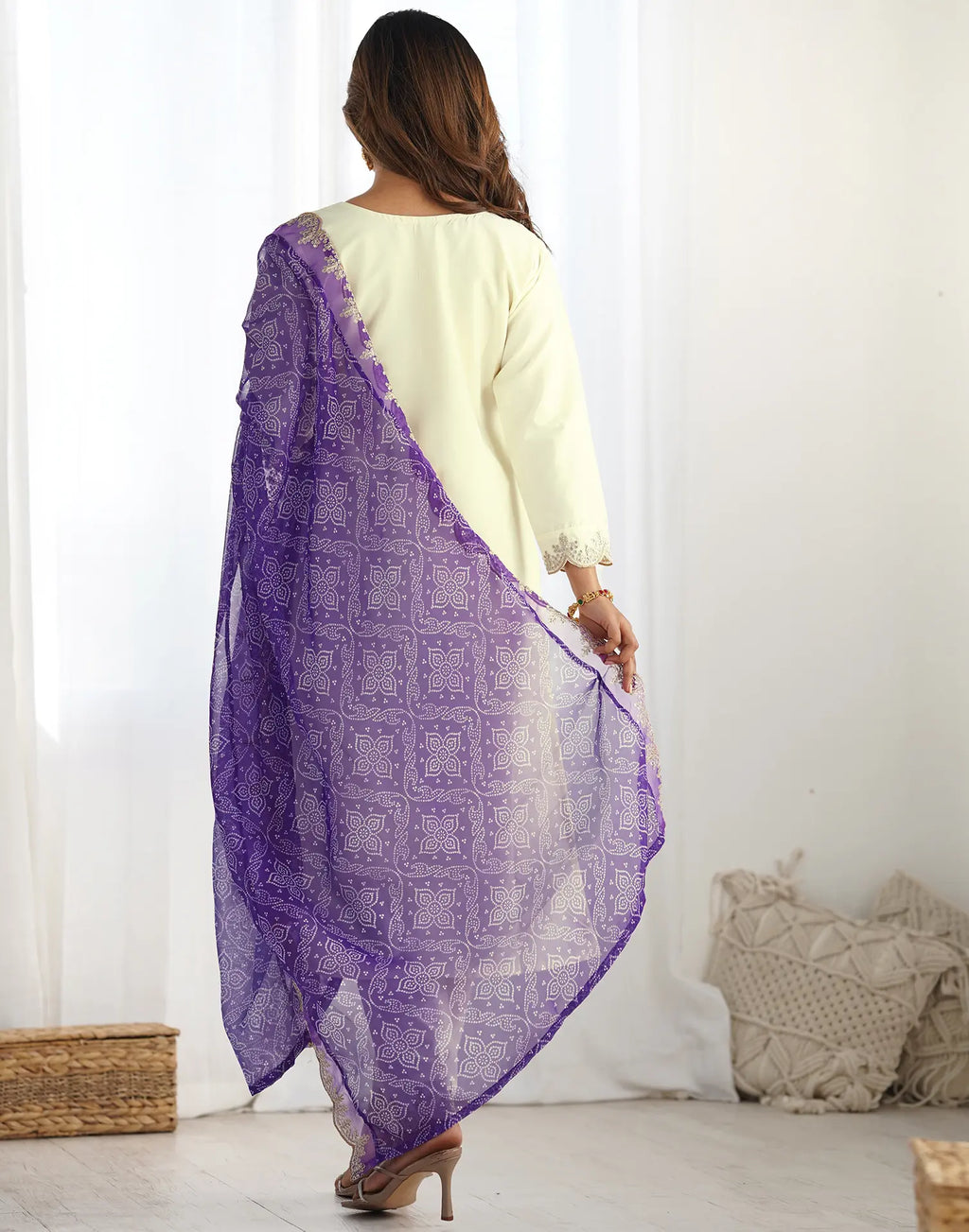 Cotton Embroidered Straight 3 Piece Kurta Set