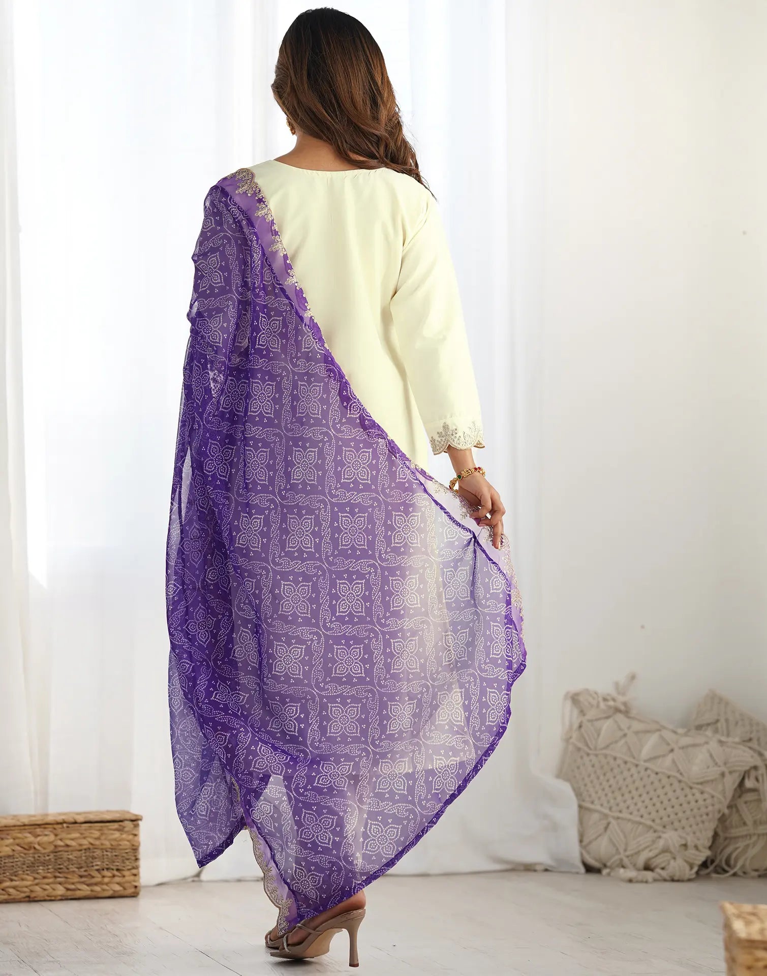 Cotton Embroidered Straight 3 Piece Kurta Set