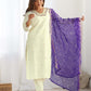 Silk Embroidery and Sequin Work Straight Kurta with Pant & Dupatta
