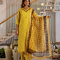 Silk Embroidery, Mirror Work and Lace Straight Kurta with Pant & Dupatta