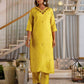 Silk Embroidery, Mirror Work and Lace Straight Kurta with Pant & Dupatta