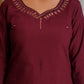 Silk Embroidery and Mirror Work Straight Kurta with Pant & Dupatta