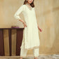 Silk Embroidered Straight Kurta with Pant & Dupatta