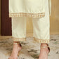 Silk Embroidered Straight Kurta with Pant & Dupatta
