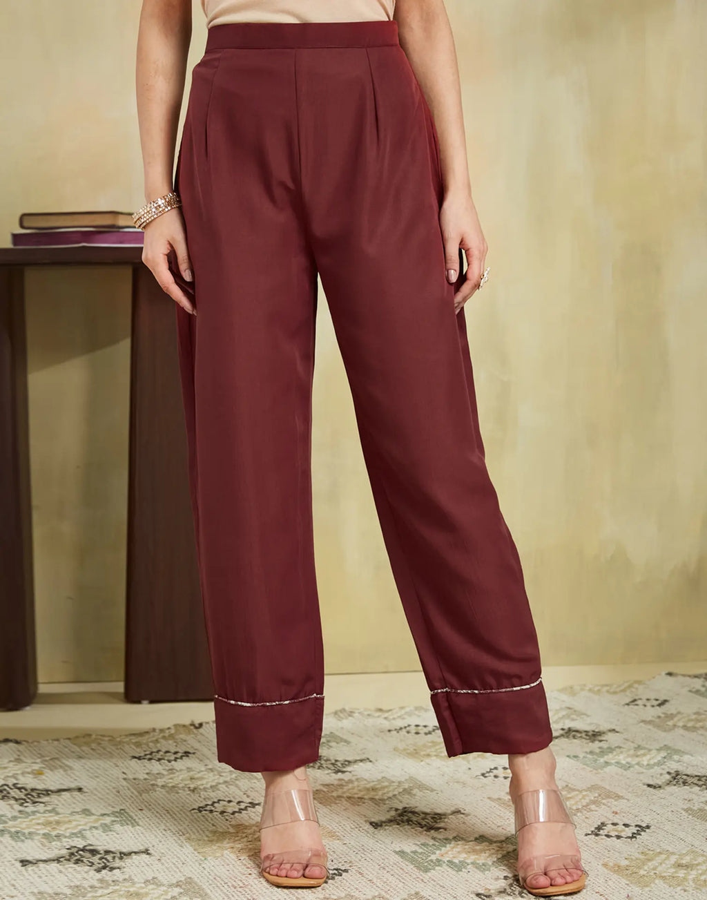 Silk Embroidered Straight 3 Piece Kurta Set
