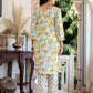 Cotton Floral Print A-Line Kurta with Pant & Dupatta