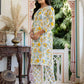 Cotton Floral Print A-Line Kurta with Pant & Dupatta