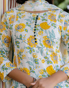 Viscose Rayon Floral Print Straight 3 Piece Kurta Set