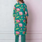 Affordable Green Cotton Printed Straight Kurta Set under 999