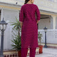 Cotton Woven Design A-Line Kurta with Pant & Dupatta