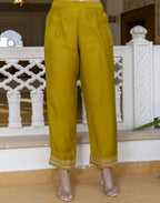 Silk Blend Embroidered Straight 3 Piece Kurta Set