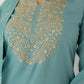 Cotton Embroidered Straight Kurta with Pant & Dupatta