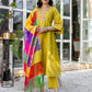 Silk Embroidered Anarkali Kurta with Pant & Dupatta