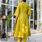 Silk Embroidered Anarkali Kurta with Pant & Dupatta