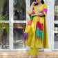 Silk Embroidered Anarkali Kurta with Pant & Dupatta