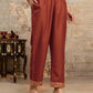 Silk Blend Embroidered Anarkali Kurta with Pant & Dupatta