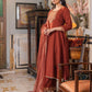 Silk Blend Embroidered Anarkali Kurta with Pant & Dupatta