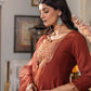 Silk Blend Embroidered Anarkali Kurta with Pant & Dupatta