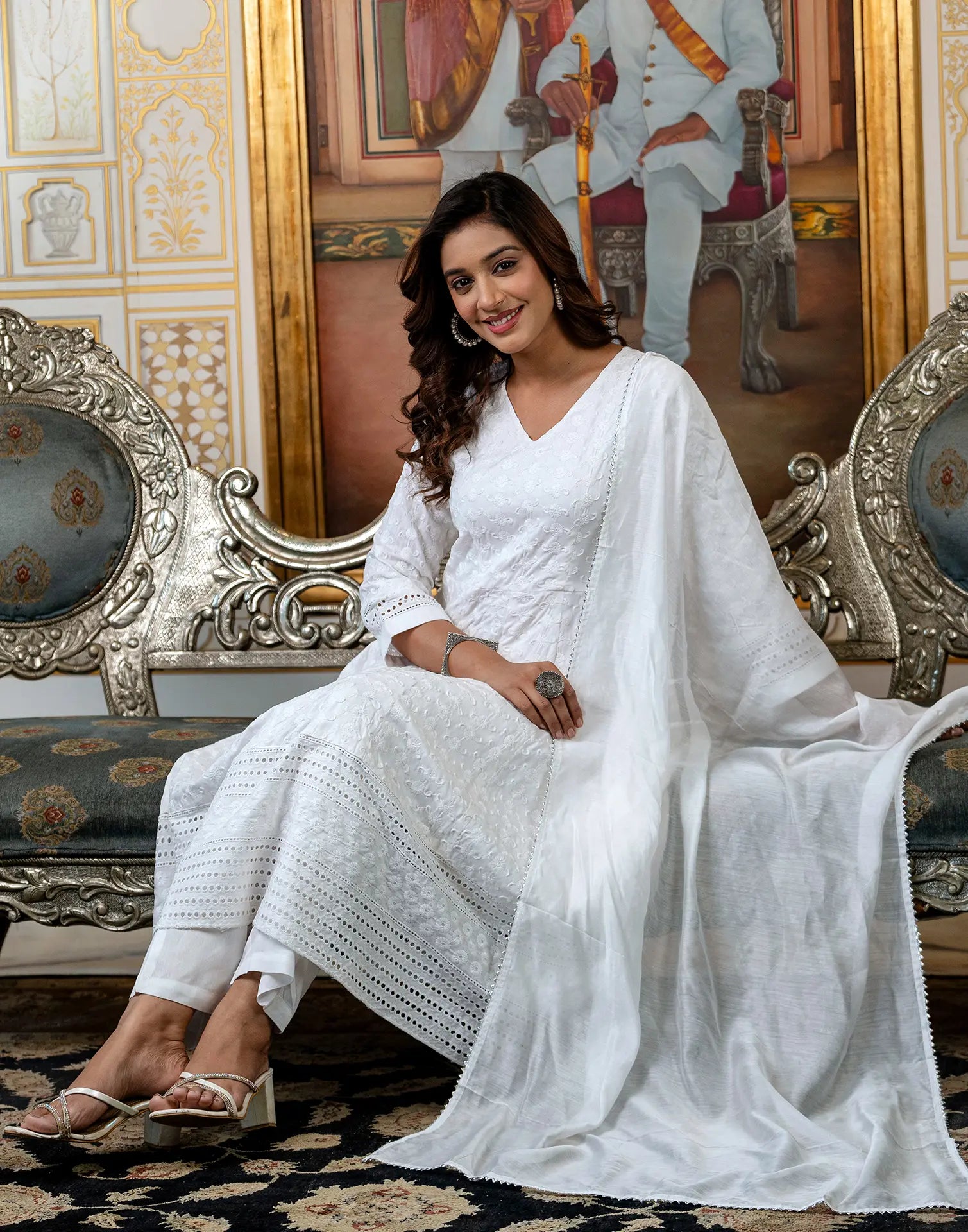 Rayon Embroidered Anarkali 3 Piece Kurta Set