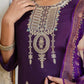 Silk Embroidery and Sequins Work Straight Kurta with Pant & Dupatta