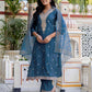 Silk Embroidery and Sequins Work Straight Kurta with Pant & Dupatta