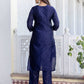 Silk Blend Weaving, Embroidery and Sequins Work A-Line Kurta with Pant & Dupatta