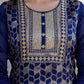 Silk Blend Weaving, Embroidery and Sequins Work A-Line Kurta with Pant & Dupatta