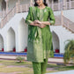 Silk Woven Design Straight Kurta with Pant & Dupatta