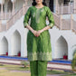 Silk Woven Design Straight Kurta with Pant & Dupatta