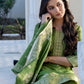 Silk Woven Design Straight Kurta with Pant & Dupatta