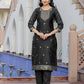 Silk Blend Weaving Straight Kurta with Pant & Dupatta