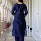 Silk Blend Weaving Straight Kurta with Pant & Dupatta