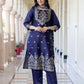 Silk Blend Weaving Straight Kurta with Pant & Dupatta
