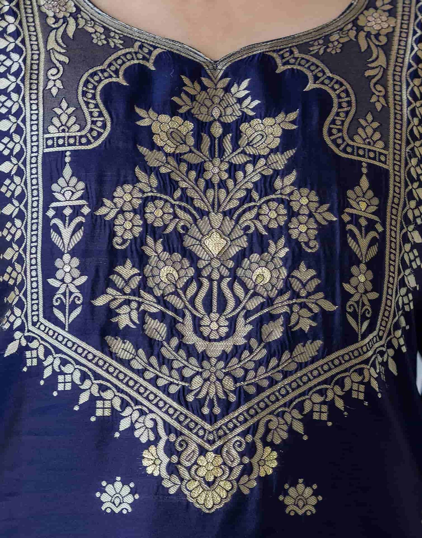 Silk Blend Weaving Straight Kurta with Pant & Dupatta
