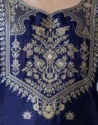 Silk Blend Woven Woven Straight 3 Piece Kurta Set