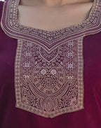 Silk Blend Woven Woven Straight 3 Piece Kurta Set