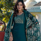 Cotton Blend Weaving and Lace Straight Kurta with Pant & Dupatta