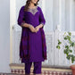 Cotton Blend Weaving and Lace Straight Kurta with Pant & Dupatta