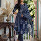 Cotton Floral Printed, Lace Straight Kurta with Pant & Dupatta