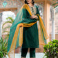 Cotton Sequence Straight Kurta with Pant & Dupatta