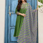 Cotton Sequins Enbroidery Work, Lace Anarkali Kurta with Pant & Dupatta