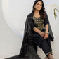 Silk Woven Design Straight Kurta with Pant & Dupatta