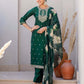Silk Embroidery, Sequins Work and Gota Lace Straight Kurta with Pant & Dupatta