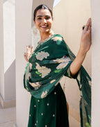 Silk Blend Embroidered Straight 3 Piece Kurta Set