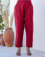 Silk Blend Embroidered Straight 3 Piece Kurta Set