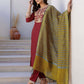Silk Sequin Work, Embroidery, Embroidery Lace Straight Kurta with Pant & Dupatta