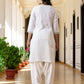 Cotton Embroidered Straight Kurta with Pant & Dupatta