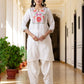 Cotton Embroidered Straight Kurta with Pant & Dupatta