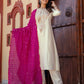 Cotton Blend Sequence, Embroidery Work and Lace Straight Kurta with Pant & Dupatta
